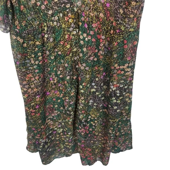 Anthropologie Akemi+Kin Womens XS Green Floral Val - Picture 4 of 9